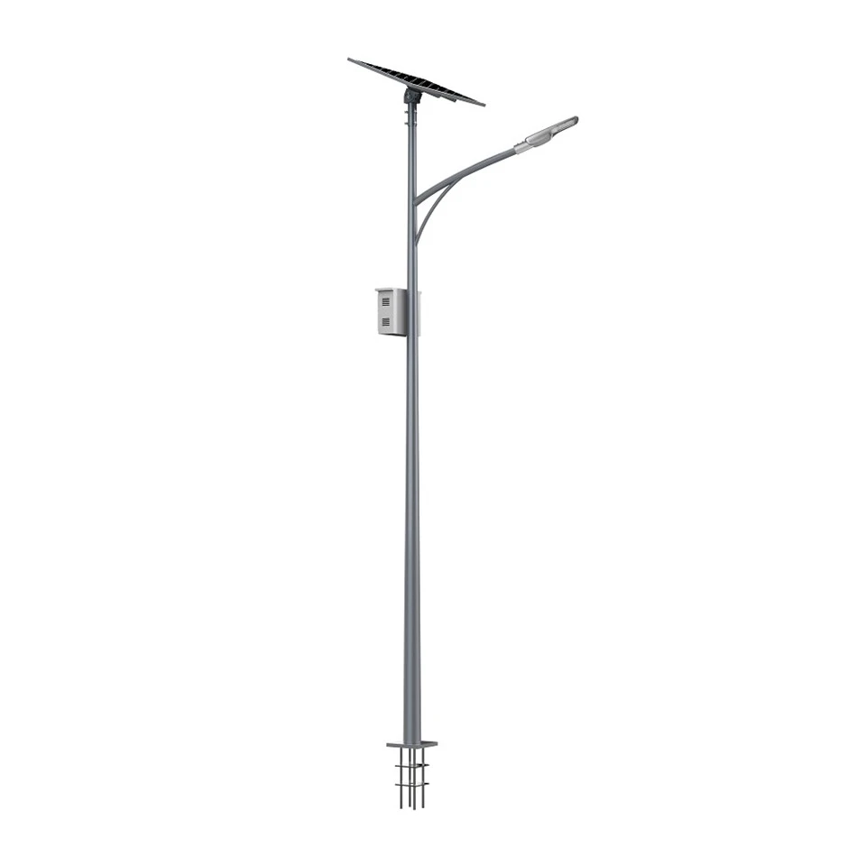 Solar Panel Street Light Pole